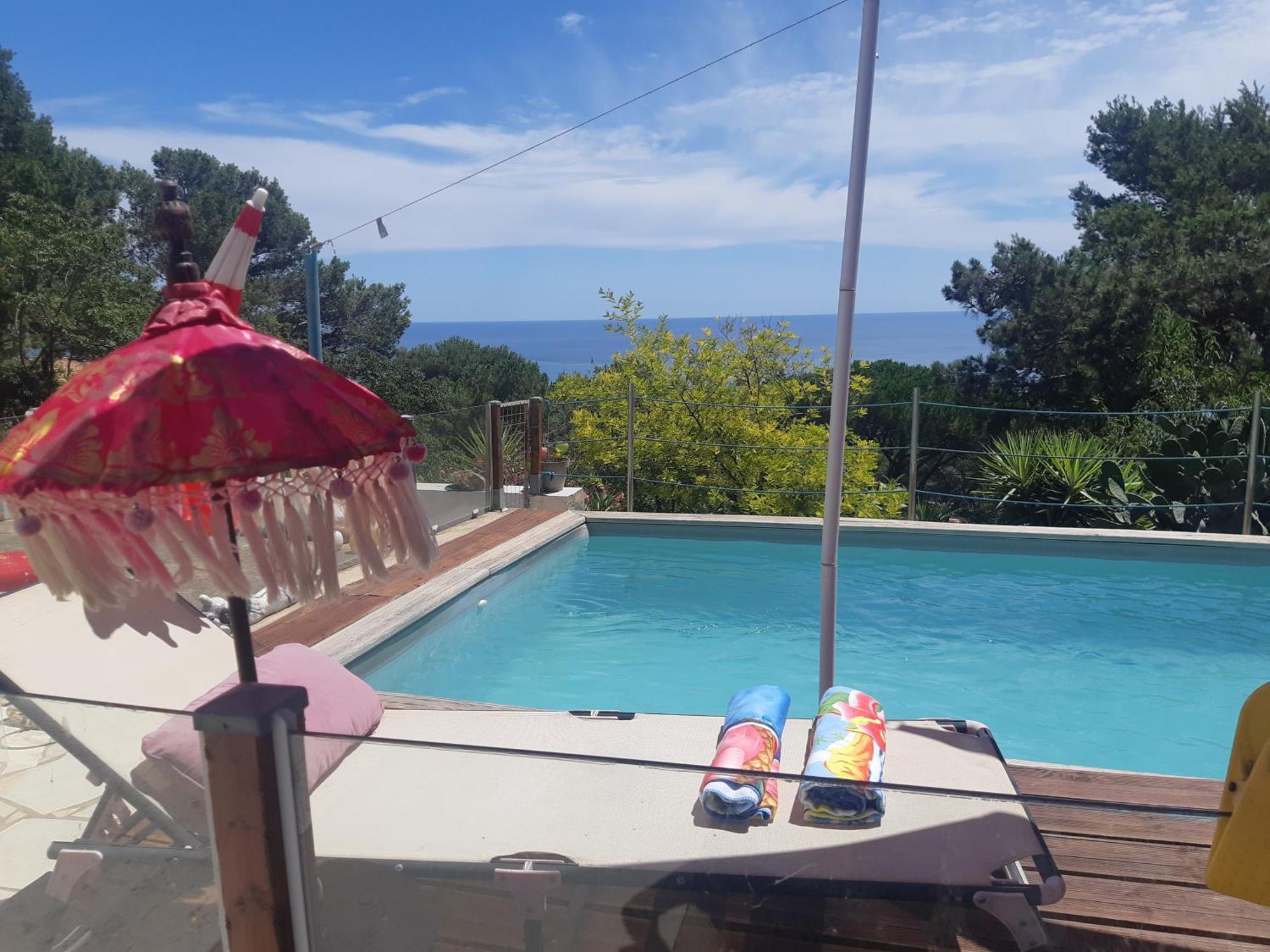 Haut De Villa Au Mont St Clair Vue Exceptionnelle Mer Et Foret Terrasses, Piscine, Petanque, Solarium Prives Sete Exterior photo